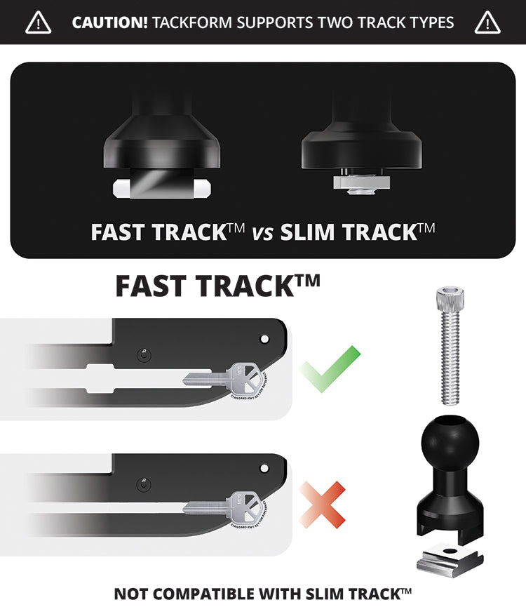 Fast Track™ Base Mount | Dual-T Connection | 3.5" DuraLock Arm