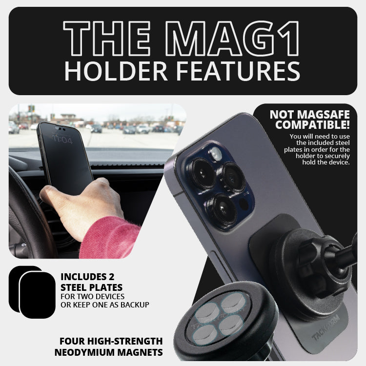 Magnetic Vent Phone Mount | 2021-2024 Ford F-150 and Raptor | 14th Generation | 2" Arm