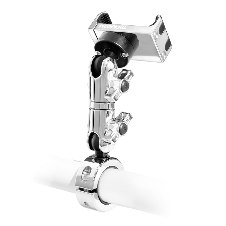 Chrome 20 Series Long Reach Motorcycle Phone Mount | 3.5" Arm  (Production Delayed Item - Please allow 3-5 Business Days to Ship)