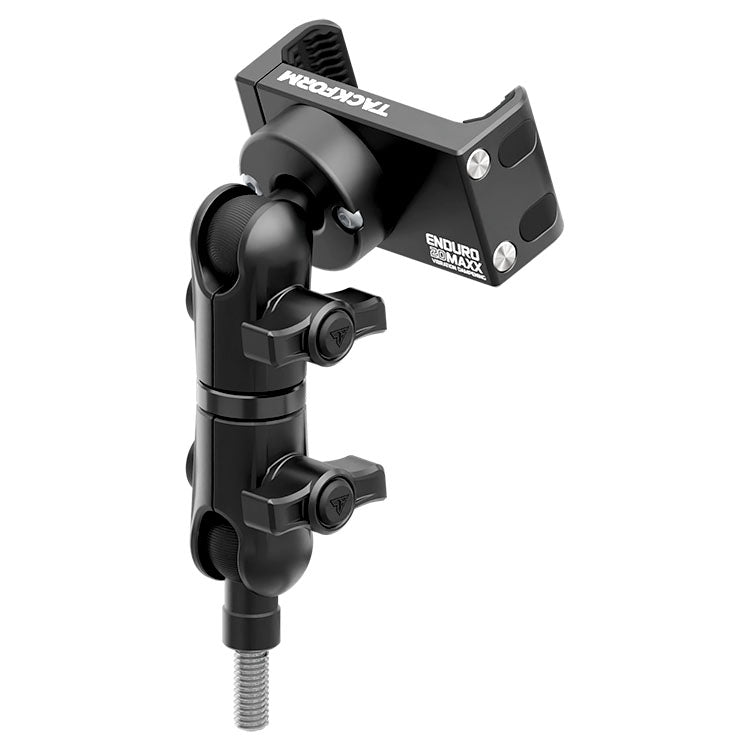 Black Motorcycle Vibration Dampening Phone Cradle | M8 - Riser Bolt Mount | 3.5" DuraLock™ Arm