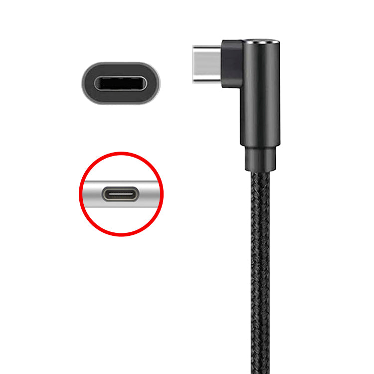 Tackform Right Angle Braided Charging Cable | USB Type-C Android Devices | 6 in. - 78 in. / 2 m.