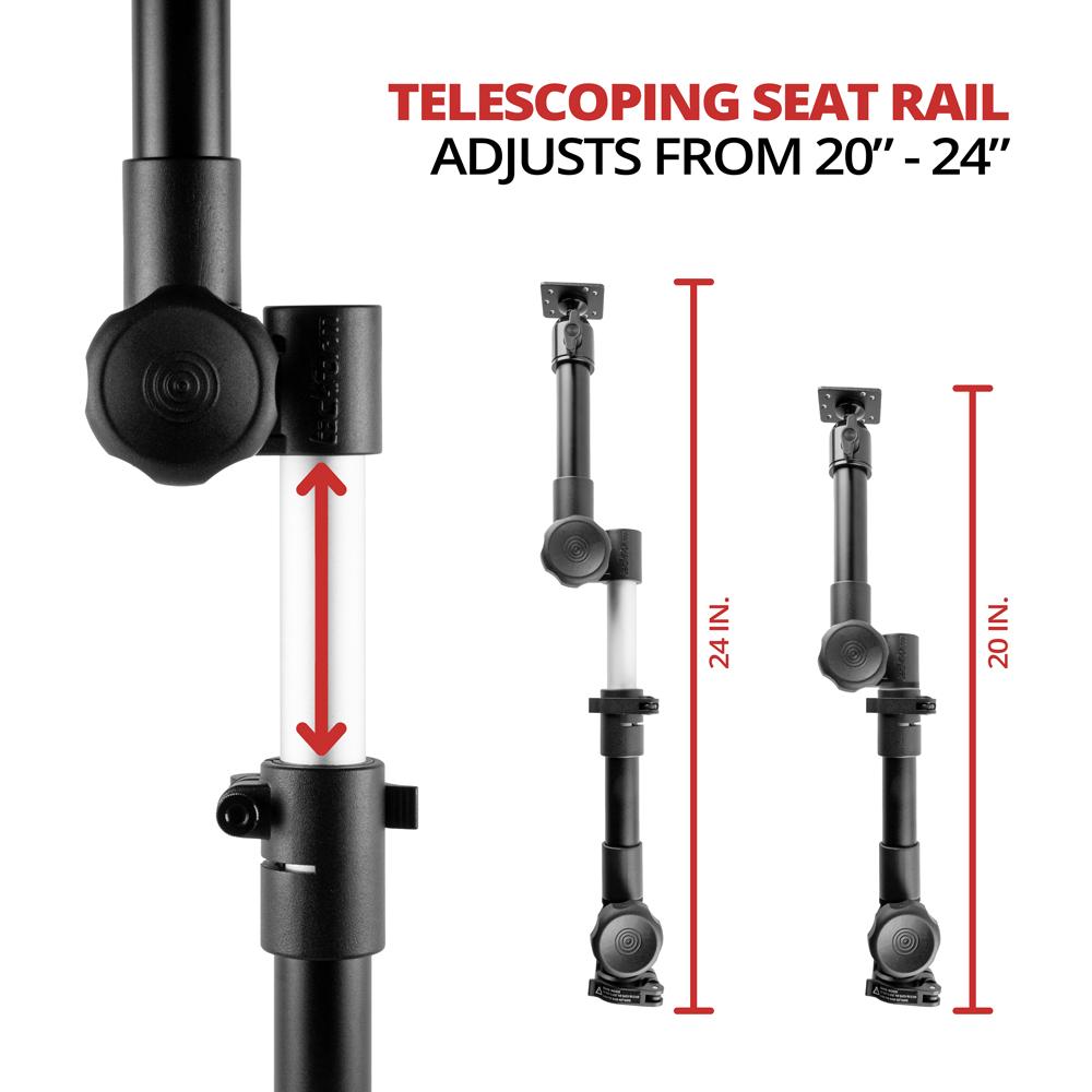 TF26-SRT1-AMPS| Seat Rail Mounted AMPS Mount | 20"-24" Telescoping Arm