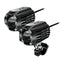 Dual Motorcycle Auxiliary LED Lights | 6000 Lumens, 60 Watt, 3000-6000 Kelvins | 7/8" to 1 1/4” Bars | Black