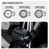 Dual Motorcycle Auxiliary LED Lights | 6000 Lumens, 60 Watt, 3000-6000 Kelvins | 7/8" to 1 1/4” Bars | Black