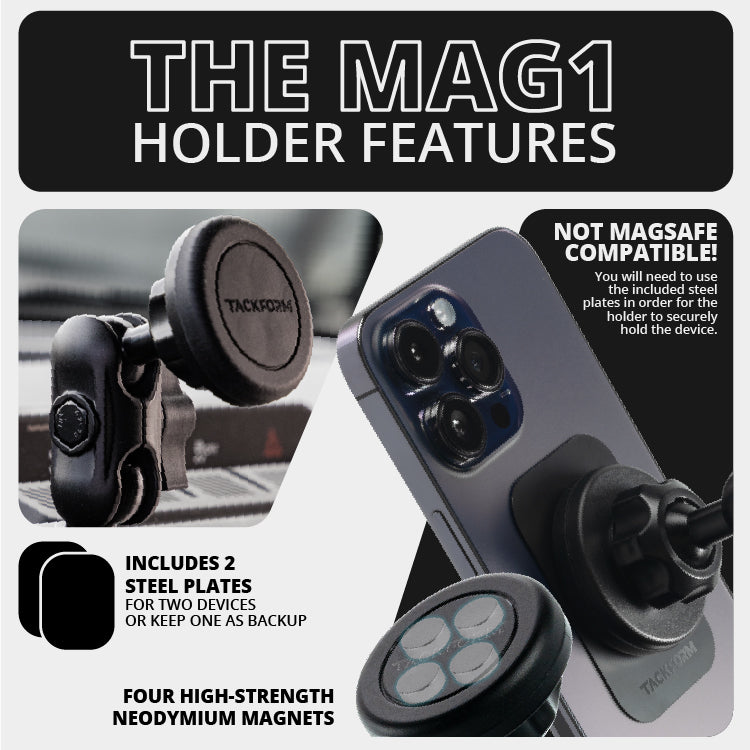 Magnetic Phone Mount w/ Top Dash Clip | 2021-2023 Ford Bronco | 6th Generation | 2" Arm