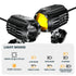 Dual Motorcycle Auxiliary LED Lights | 6000 Lumens, 60 Watt, 3000-6000 Kelvins | 7/8" to 1 1/4” Bars | Black
