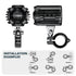 Dual Motorcycle Auxiliary LED Lights | 6000 Lumens, 60 Watt, 3000-6000 Kelvins | 7/8" to 1 1/4” Bars | Black