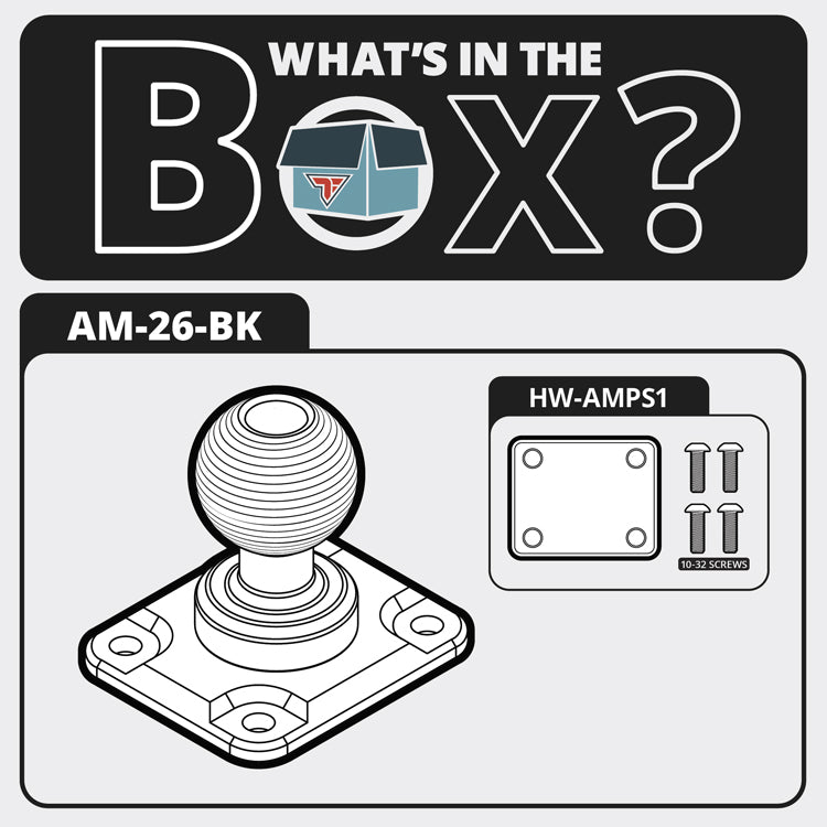 AMPS Mount | Hardware Kit Included | Aluminum | 26mm Metal Ball | Version 3.0