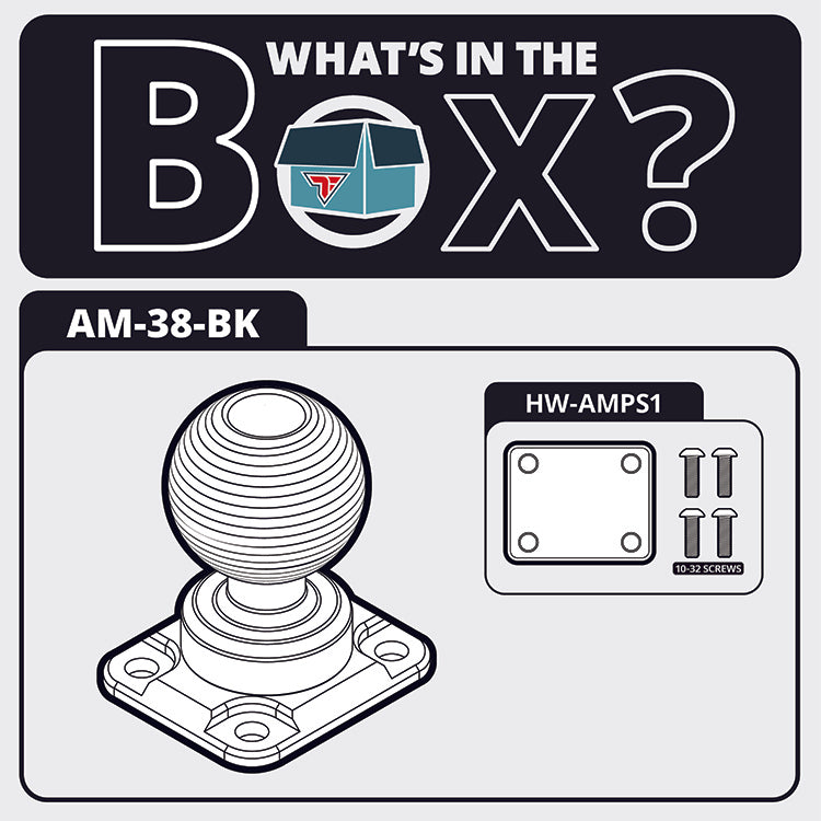 AMPS Mount | Hardware Kit Included | Aluminum | 38mm Metal Ball | Version 3.0