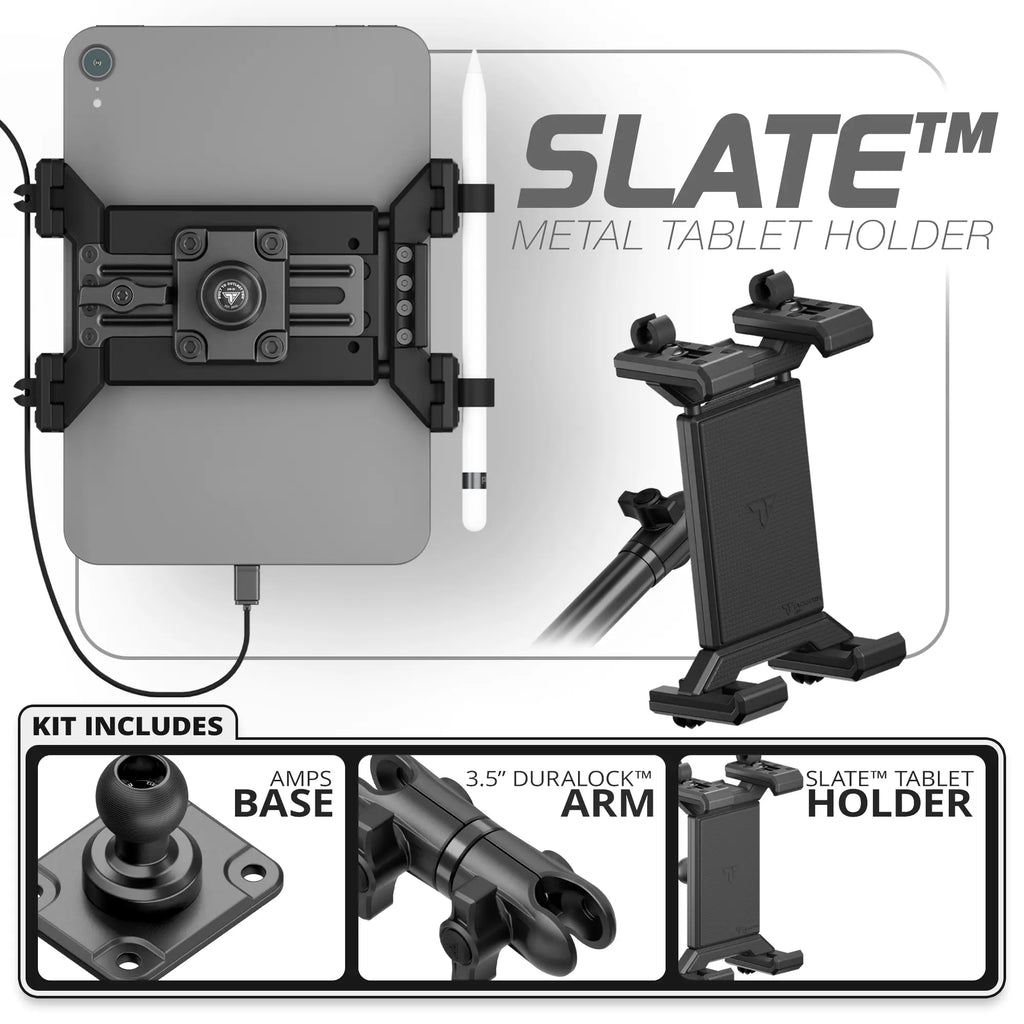 Metal Tablet Holder | TRAXX™ - Fast AMPS Base | 3.5" DuraLock Arm
