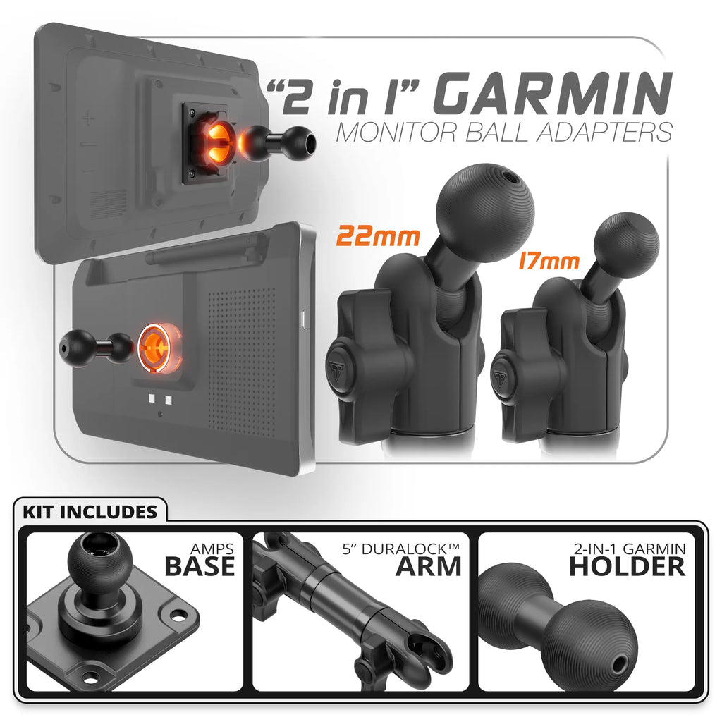 Garmin | TRAXX™ - Fast AMPS Base | 5" DuraLock Arm