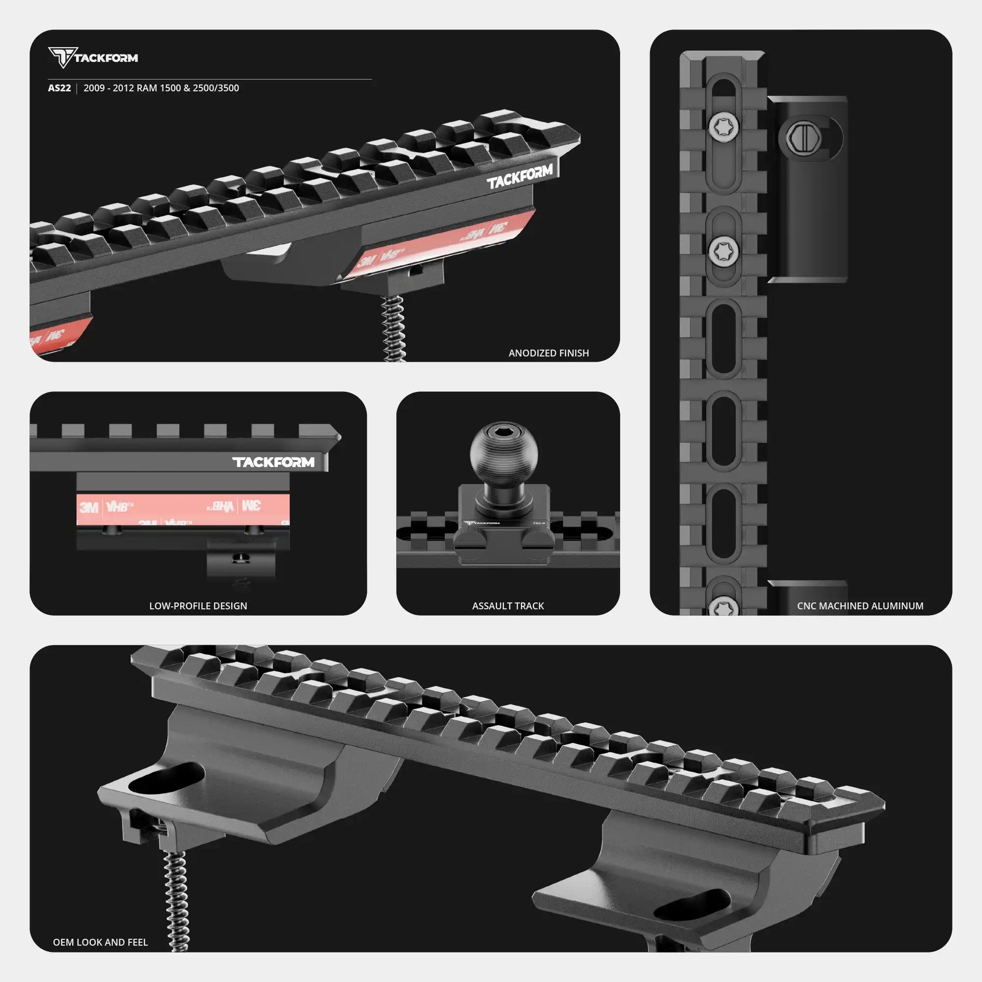Tackform Systems 2009-2012 RAM 1500 & 2010-2012 RAM 2500/3500 Tackform Assault Track Da