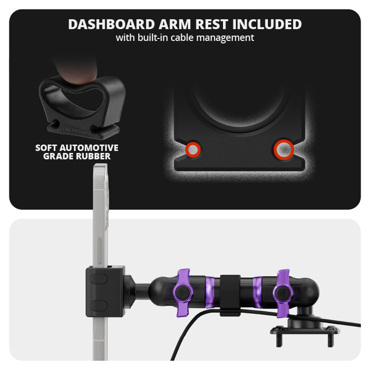 2024 Jeep JL, Gladiator and 4XE Direct Fit Dashboard Phone Mount - Purple