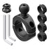 BC3 Universal Clamp for 7/8" to 1-1/4" Bars | Black | Combo 20mm Metal Ball and Dovetail | Bushings Included
