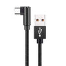 Right Angle Braided Micro USB Charging Cord 6inch - 78inch/ 2m
