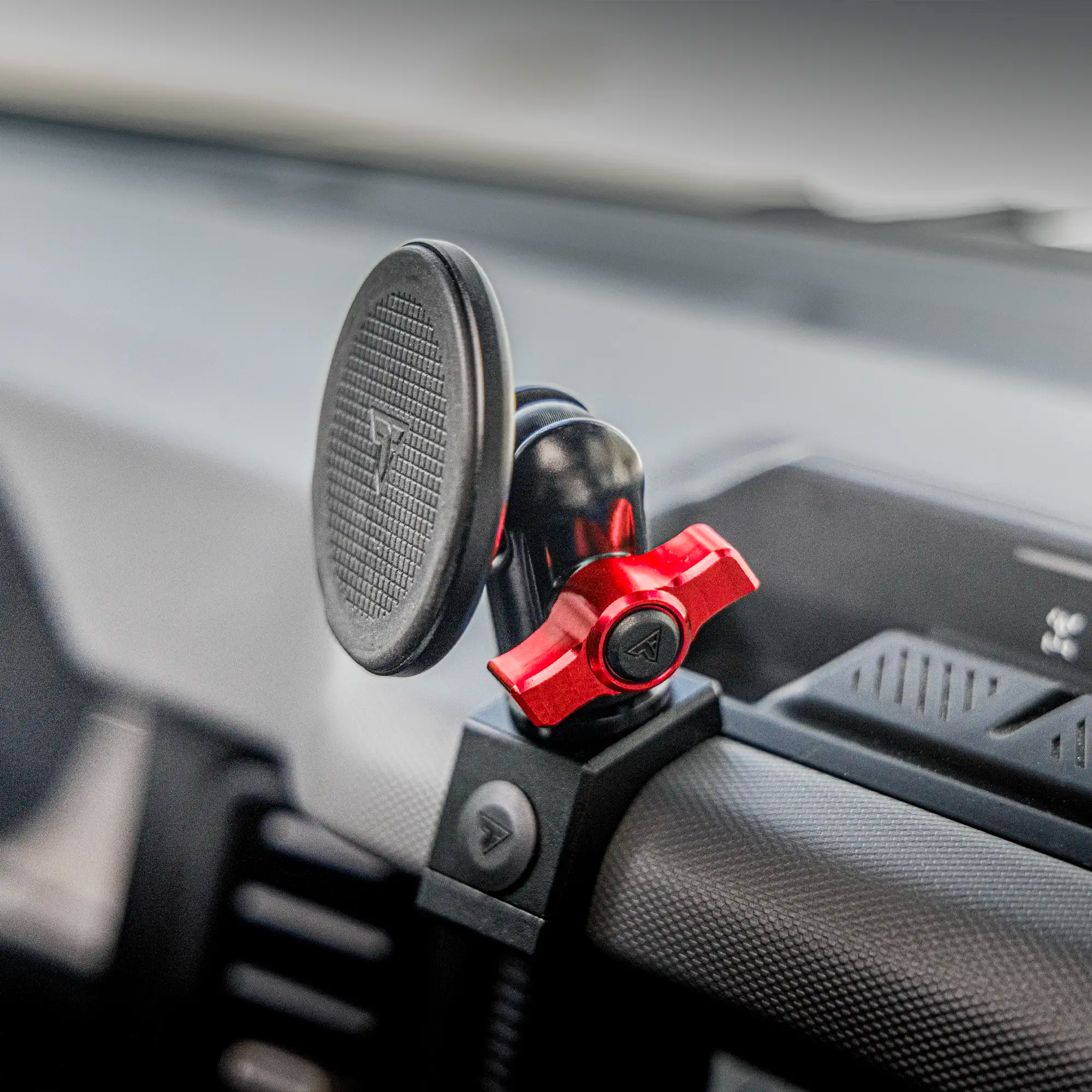 Bronco Driver Side Dash Clip With MagSafe Phone Holder and Red Color Accent Knob