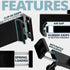 20MAXX Motorcycle Phone Mount | Adjustable Bar Clamp 3/4" - 1-1/2" | For iPhone | Vibration Dampening