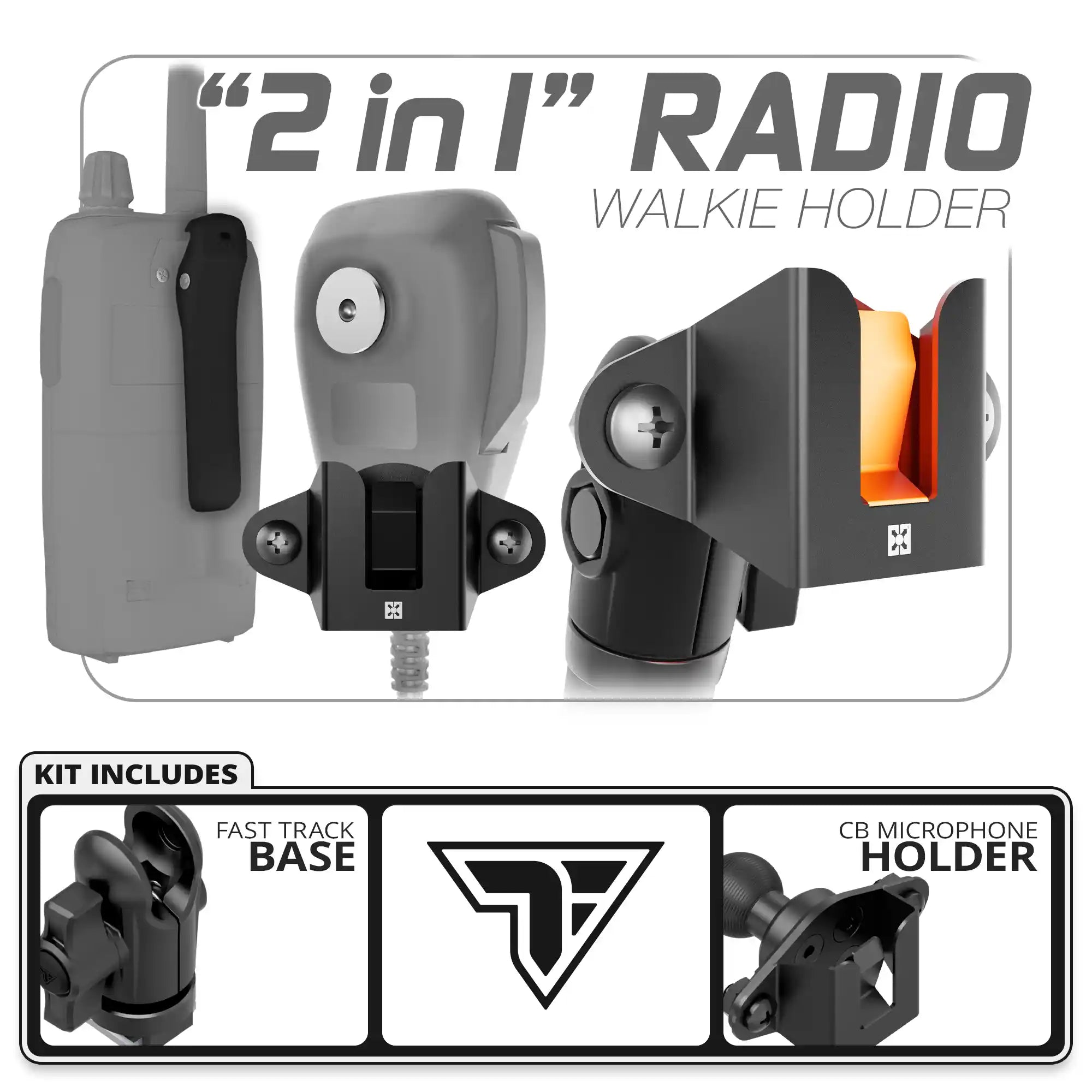 CB Radio/Microphone Holder | TRAXX™ - Fast Track Base with 20mm Socket
