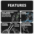 Black Motorcycle Adventure Cradle Phone Mount | Wireless Charging and Vibration Dampening | BC3 Universal Clamp for 1-1/4" to 1-1/2" Handlebars | Short Reach