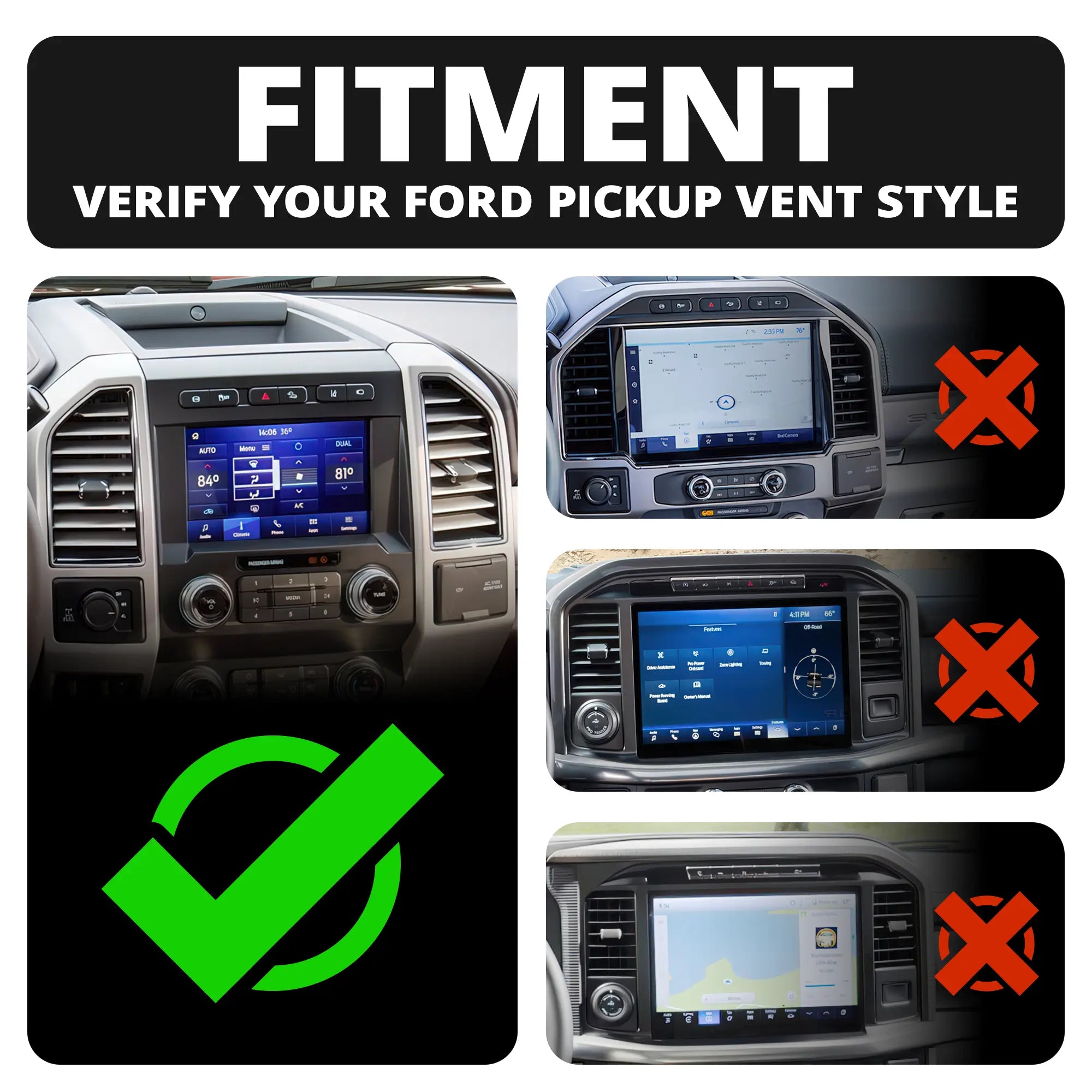 LINK™ Vent Mount Bracket With MagSafe Phone Holder | 2" Arm | ‘15-‘20 Ford F-150, ‘17-‘22 Super Duty, ‘18-‘21 Expedition (See Compatibility Info For Year/Trim Details)