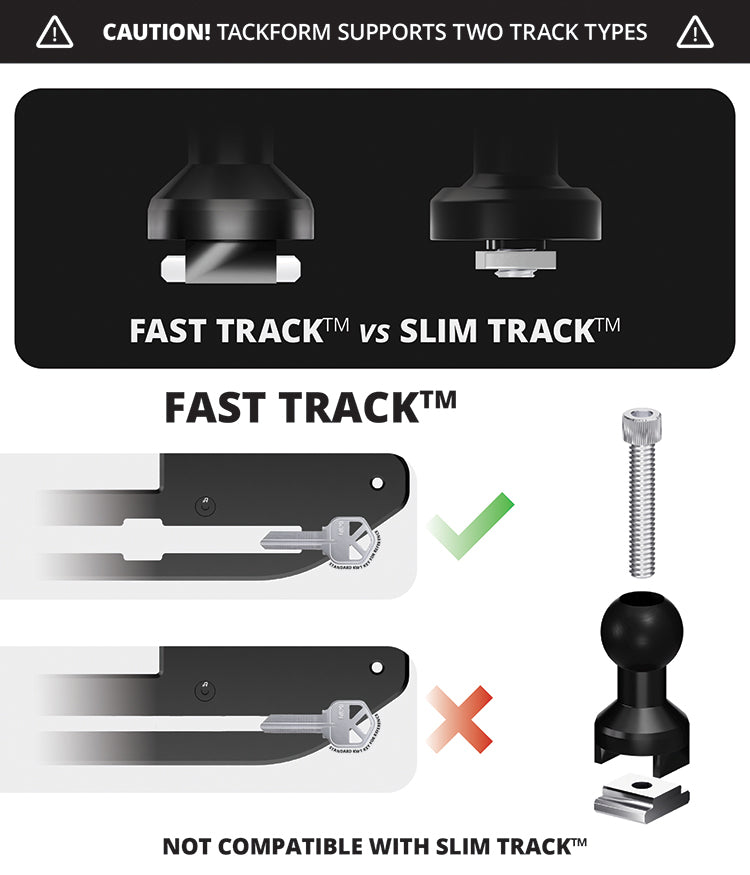 Fast Track™ Base Mount | Camera Holder | 1/4"-20 Screw With Tightening Ring | Short Reach DuraLock Arm