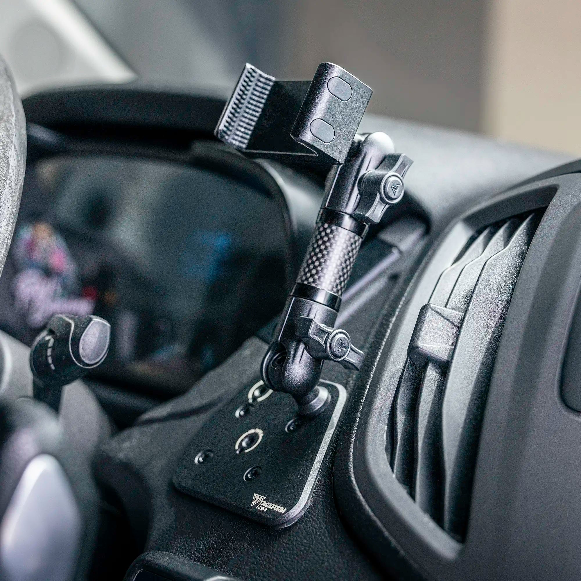 Universal Phone Mount installed in a Ford Transit Dashboard