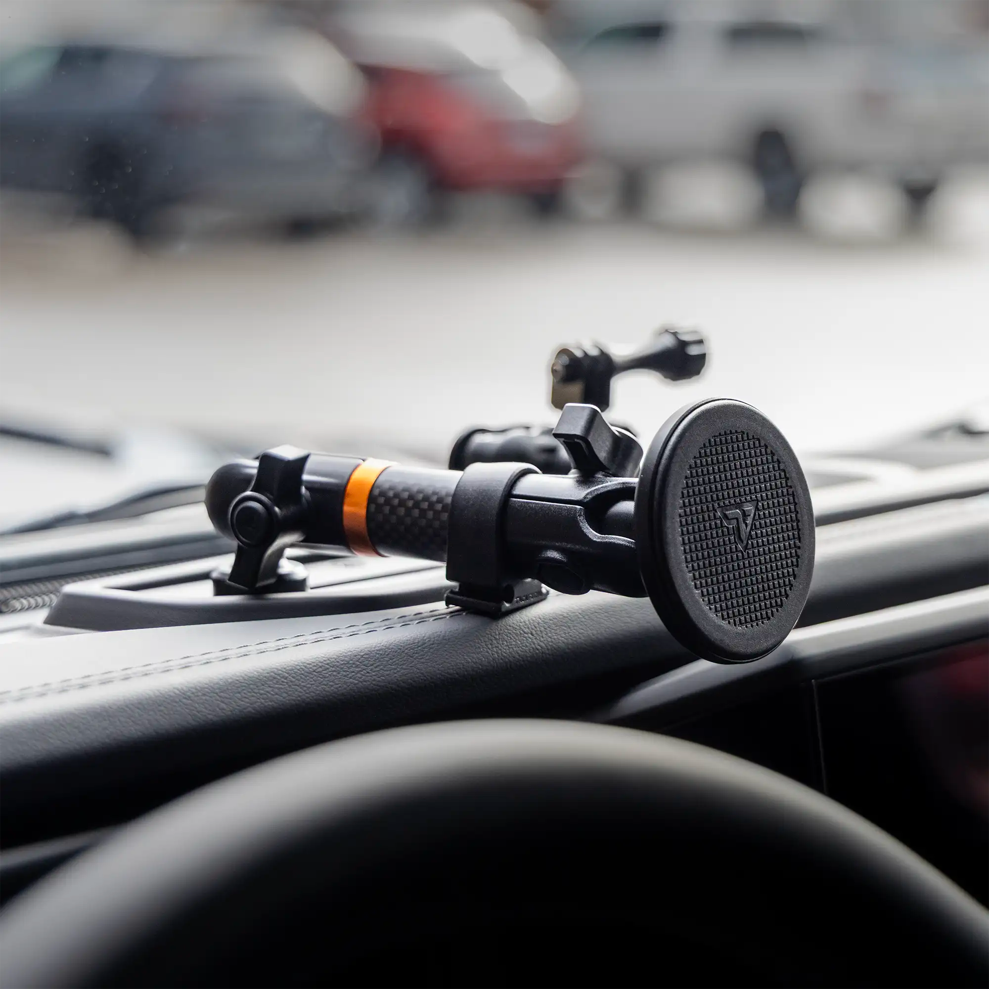 Jeep Carbon Fiber Dash Kit MagSafe Phone Mount with Color Accents and GoPro Action Camera Mount 