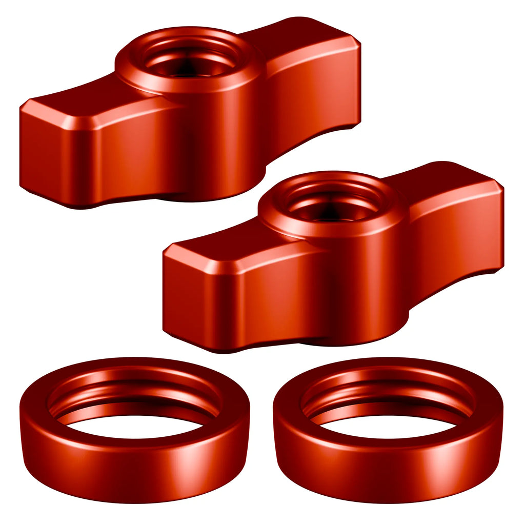 Billet Knob and Ring Accent Kits ( 2 Knobs, 2 Rings Included ) | Compatible with Tackform DuraLock™ Arms Only