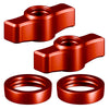 Billet Knob and Ring Accent Kits ( 2 Knobs, 2 Rings Included ) | Compatible with Tackform DuraLock™ Arms Only