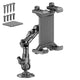 Heavy Duty Commercial Drill Base Mount | All-Metal SLATE™ Tablet Holder | Choose Your Arm Length
