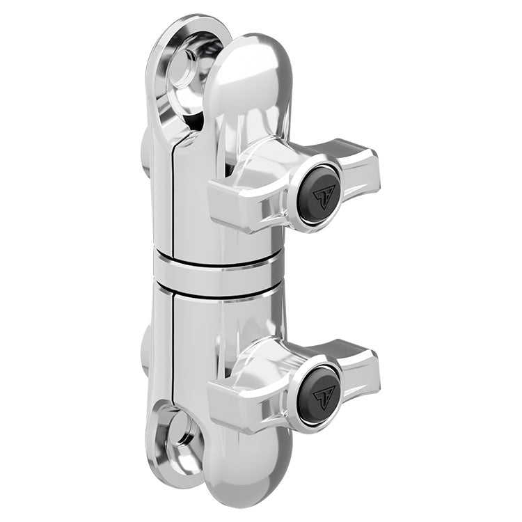 3.5" Long Dual Socket Arm with Anti-Theft Knob | DuraLock™ 20mm Metal Ball System | Chrome