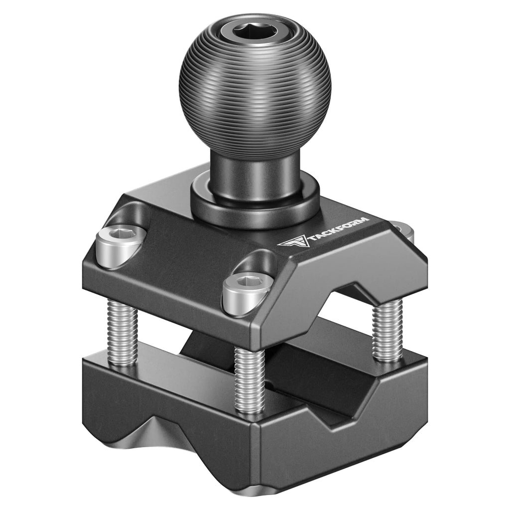 3/8" - 5/8" Bar Clamp Mount | Dual Type-B Connections | 20mm Ball & Dovetail/Flange