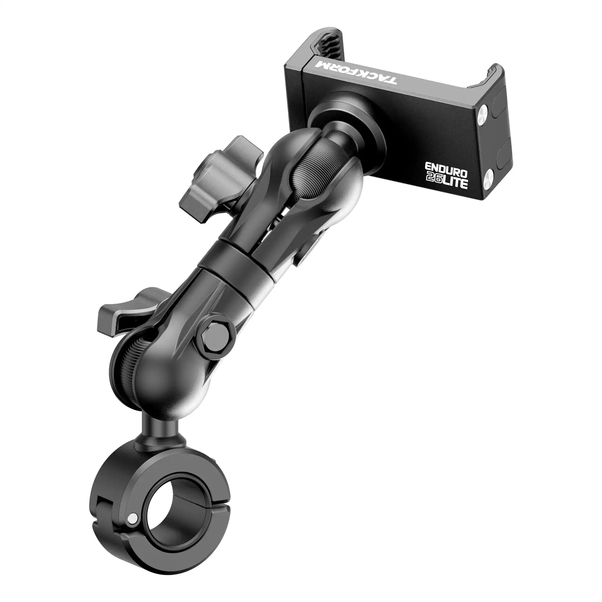 Product image of Polaris RZR Billet Spring-Loaded Phone Mount for Roll Cage, Harness Bar, U-Bar with 4.25 inch arm.