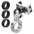 Chrome Motorcycle Phone Mount | BC3 Universal Clamp for 1-1/4" to 1-1/2" Handlebars | Short Reach