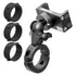 Black Motorcycle Phone Mount | BC3 Universal Clamp for 1-1/4" to 1-1/2" Handlebars | Short Reach