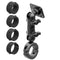 Black Motorcycle AMPS Mount | BC3 Universal Clamp for 7/8" to 1-1/4" Handlebars | 3.5" DuraLock™ Arm