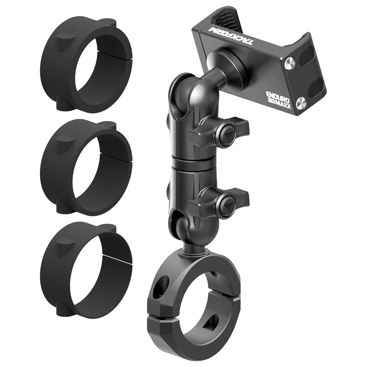 Black Motorcycle Phone Mount | BC3 Universal Clamp for 1-1/4" to 1-1/2" Handlebars | 3.5" DuraLock™ Arm (Production Delayed Item - Please allow 3-5 Business Days to Ship)