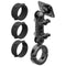 Black Motorcycle AMPS Mount | BC3 Universal Clamp for 1-1/4" to 1-1/2" Handlebars | 3.5" DuraLock™ Arm