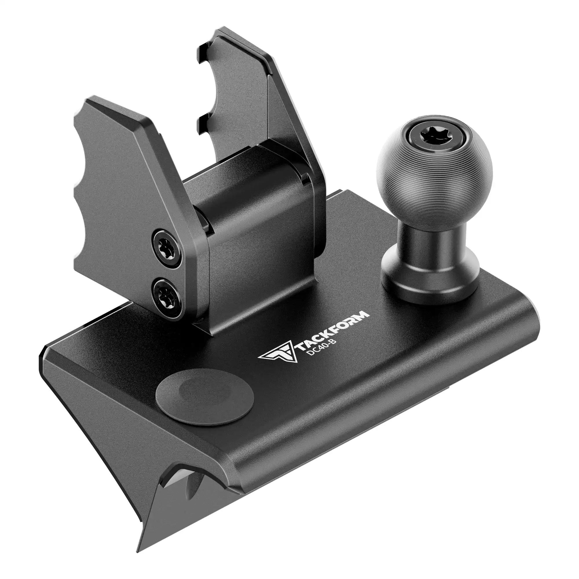 Tackform product image of their CNC machined aluminum dash clip mount for GMC Sierra and Sierra HD with 20mm metal ball