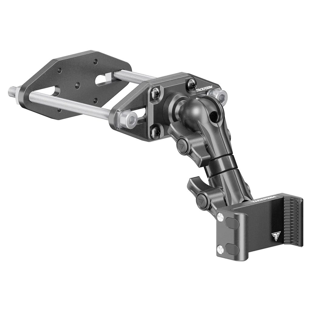 Forklift Pillar/Guard Mount with All-Metal Universal Phone Holder | Choose Your Arm Length