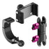 Product image of 2024+ Jeep Grab Bar Phone Mount  Kit with Billet Spring Cradle and 3.5" Arm with pink knobs