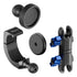 Product image of 2024+ Jeep Midland CB Mic Mount with 3.5" Arm for Passenger Side Grab Bar with blue knobs