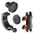 Product image of 2024+ Jeep Midland CB Mic Mount with 3.5" Arm for Passenger Side Grab Bar with orange knobs