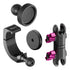 Product image of 2024+ Jeep Midland CB Mic Mount with 3.5" Arm for Passenger Side Grab Bar with pink knobs