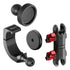 Product image of 2024+ Jeep Midland CB Mic Mount with 3.5" Arm for Passenger Side Grab Bar with red knobs