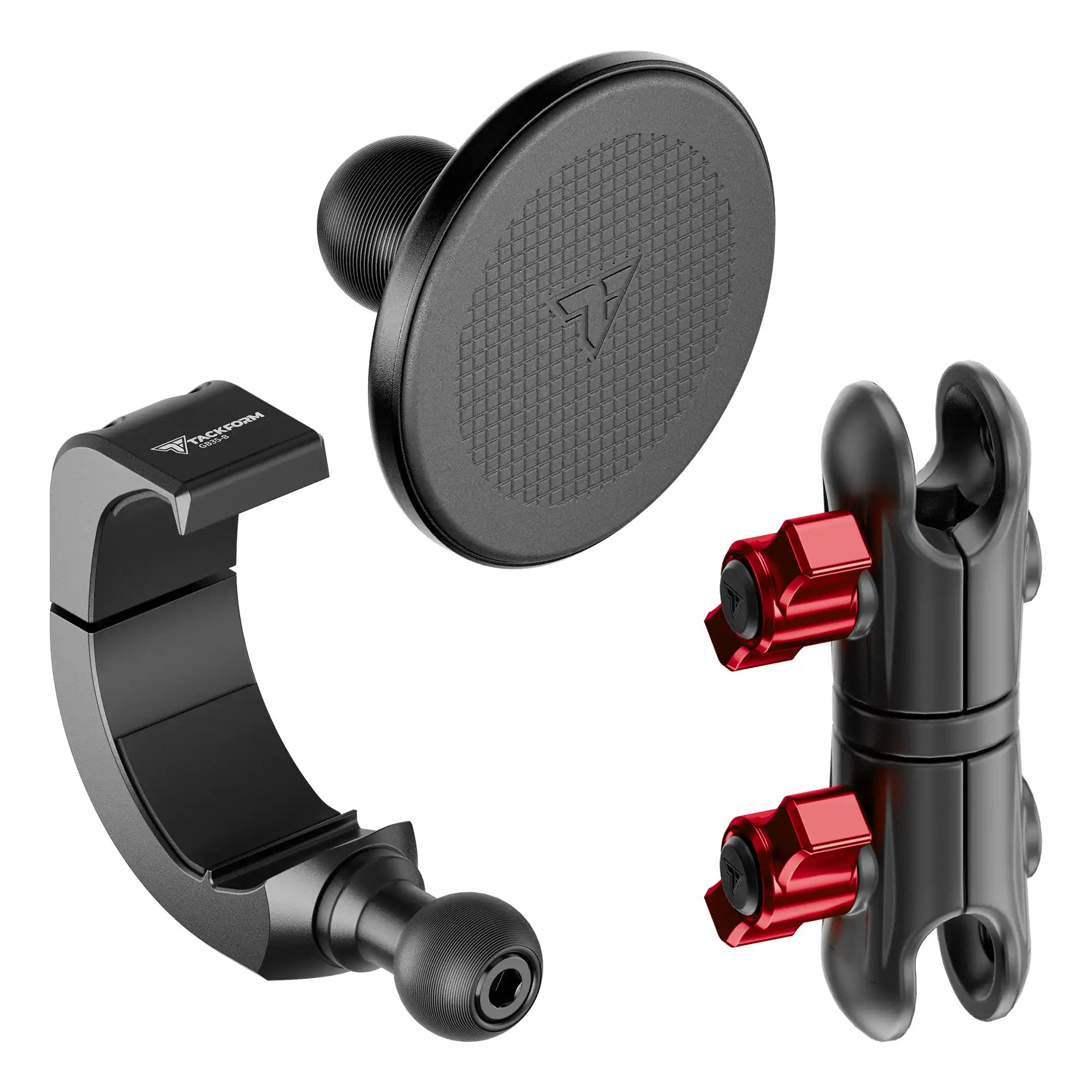 Product image of 2024+ Jeep Phone Mount compatible with MagSafe with 3.5 Arm for Passenger Side Grab Bar with red knobs