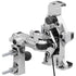 Chrome Motorcycle Adventure Phone Cradle | Wireless Charging and Vibration Dampening | Dual 20mm Ball - Perch / Brake / Clutch Reservoir Mount | 3.5" DuraLock™ Arm