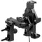 Black Motorcycle Adventure Phone Cradle | Wireless Charging and Vibration Dampening | Dual 20mm Ball - Perch / Brake / Clutch Reservoir Mount | 3.5" DuraLock™ Arm