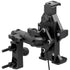 Black Motorcycle Adventure Phone Cradle | Wireless Charging and Vibration Dampening | Dual 20mm Ball - Perch / Brake / Clutch Reservoir Mount | 3.5" DuraLock™ Arm