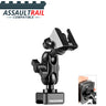 Assault Track (Picatinny) Base Mount | 2" Long Arm | CB Mic and Radio Holder